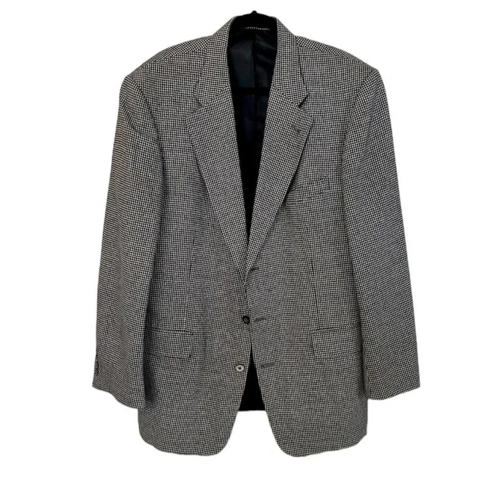 Fenzia S&K Men's Grey Silk/Wool Blend Sports Blazer Jacket Size 44L GUC